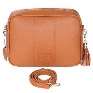 Pom Pom London City Plus Bag Tan NWT